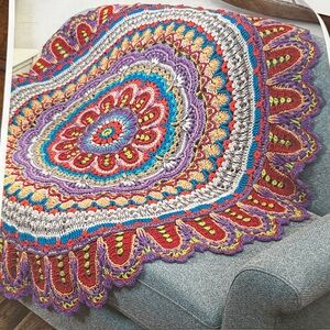 Colorful Hand-Crocheted Mandala Throw Kit